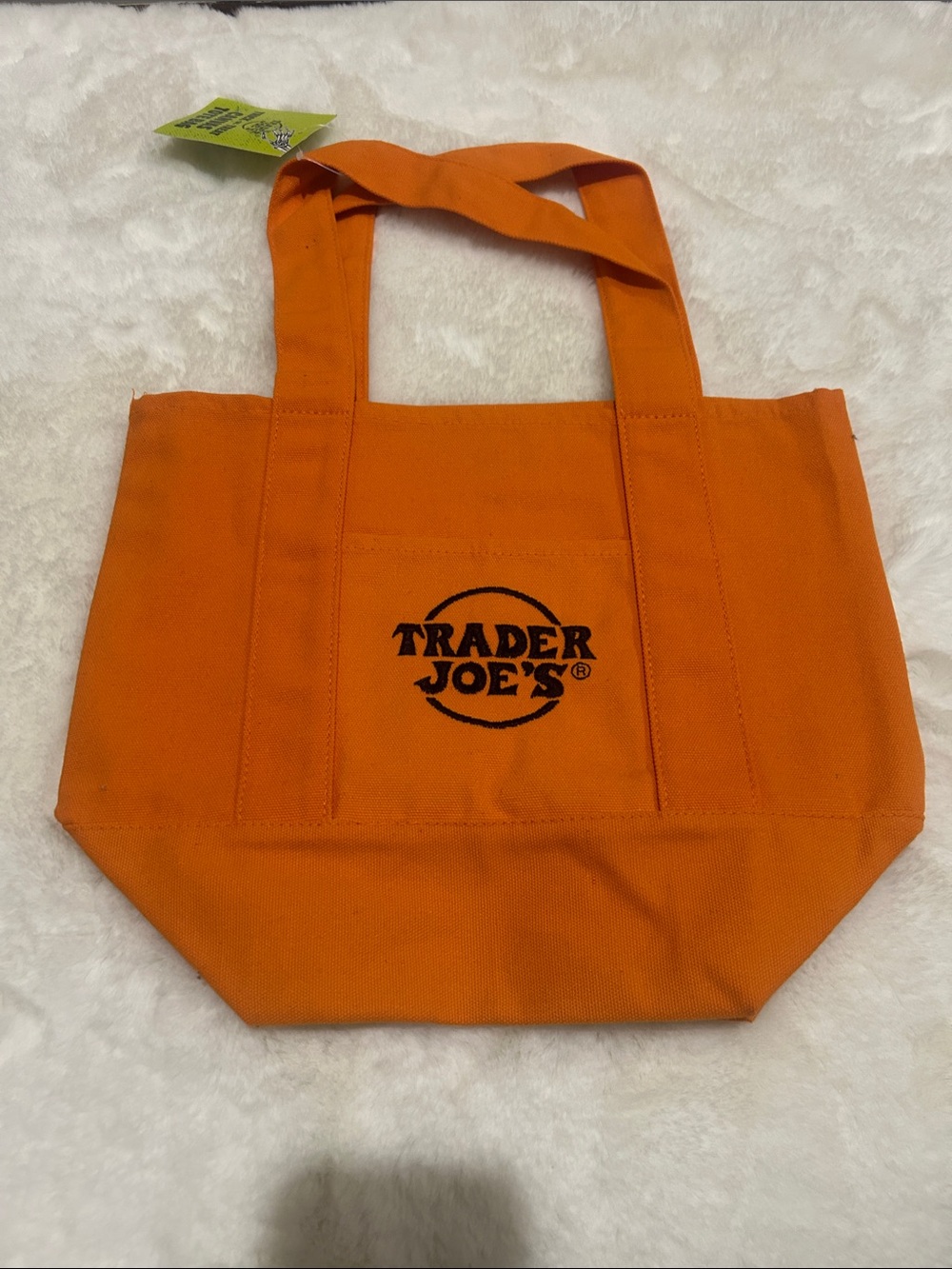 Trader Joe's Orange Canvas Tote Bag